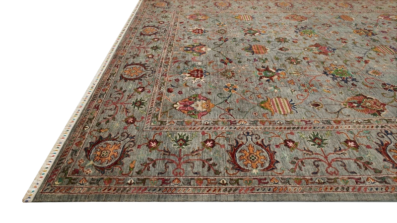 HandsGallery Ковры, созданные вручную TIMELESS 255-GRY-BLU