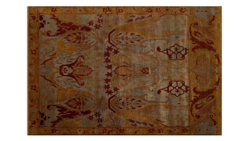 HandsGallery Ковры, созданные вручную HERITAGE AC-228-SLATE-CARMINE