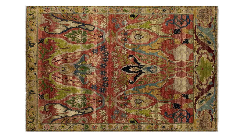 HandsGallery Ковры, созданные вручную HERITAGE AC-228-CRIMSON-LIME