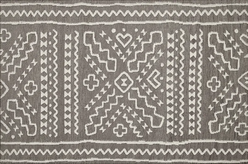 HandsGallery Ковры, созданные вручную DHURRIE Liquorice/Beige
