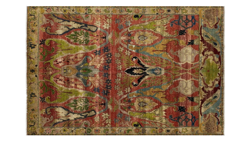 HandsGallery Ковры, созданные вручную HERITAGE AC-228-CRIMSON-LIME