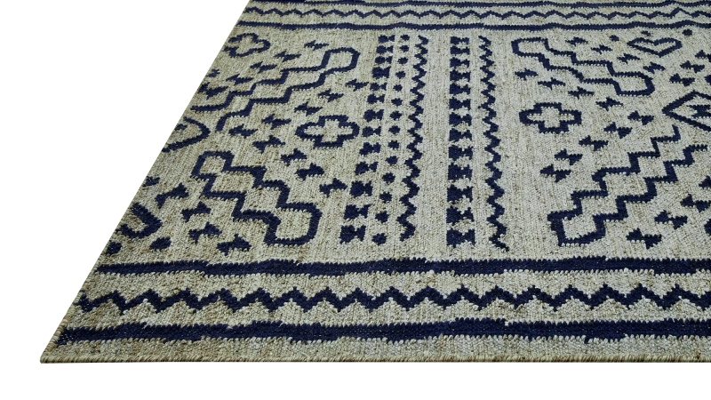 HandsGallery Ковры, созданные вручную DHURRIE Charcoal Slate/Medieval Blue