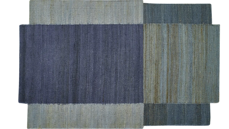 HandsGallery Ковры, созданные вручную DHURRIE DARK DENIM/INDIGO BLUE