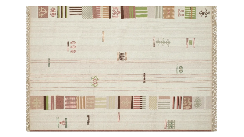 HandsGallery Ковры, созданные вручную DHURRIE WHITE/LOTUS