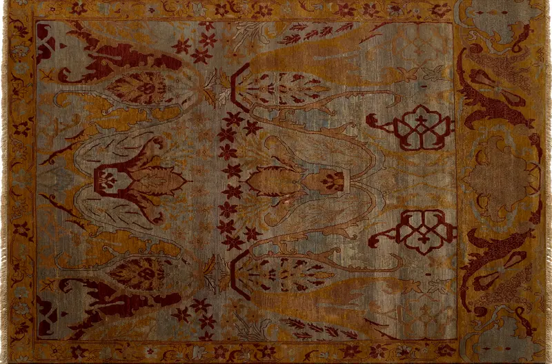 HandsGallery Ковры, созданные вручную HERITAGE AC-228-SLATE-CARMINE