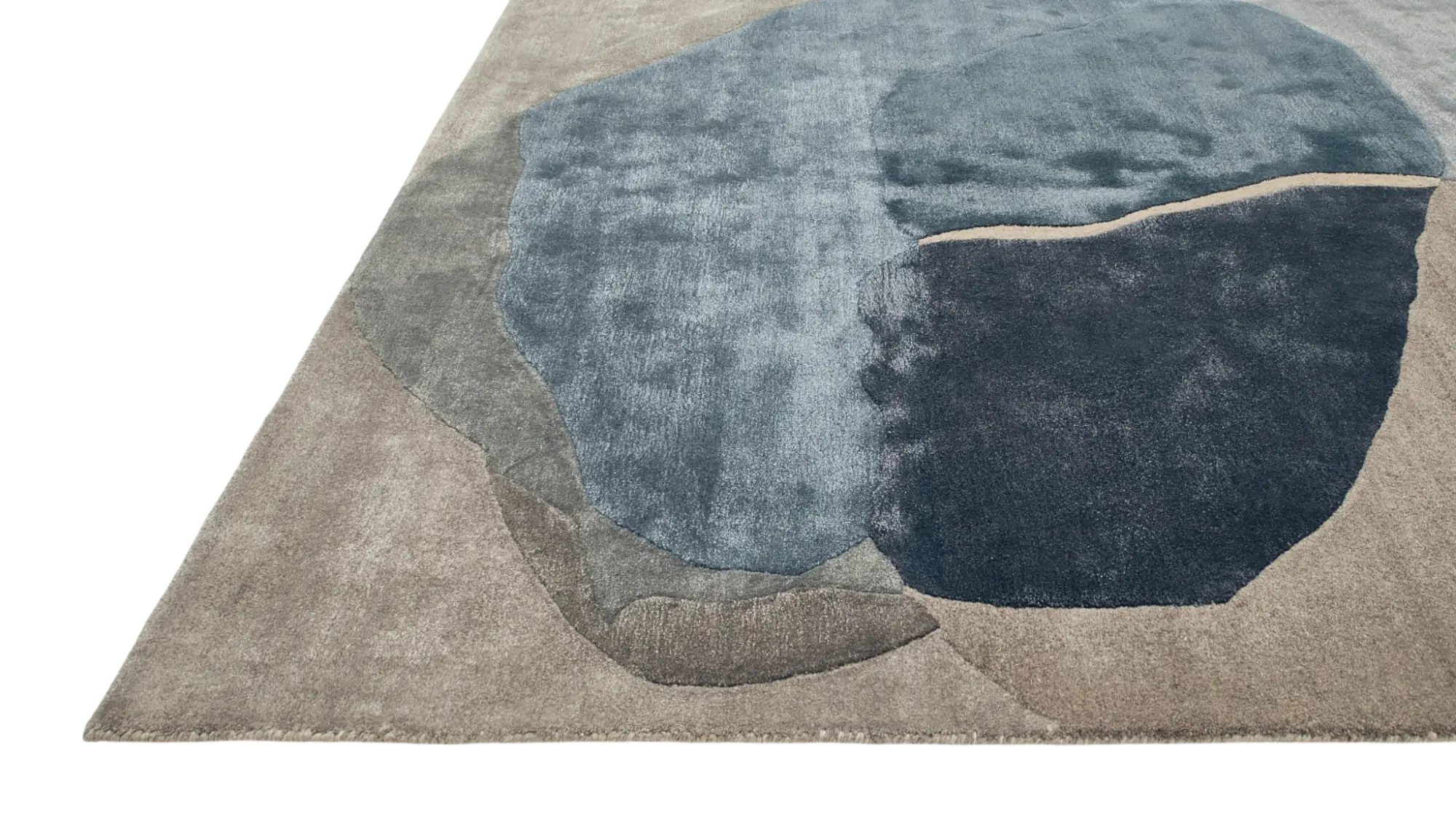 фото ковра ABSTRACTIO Natural Gray/Ensign Blue от магазина HandsGallery