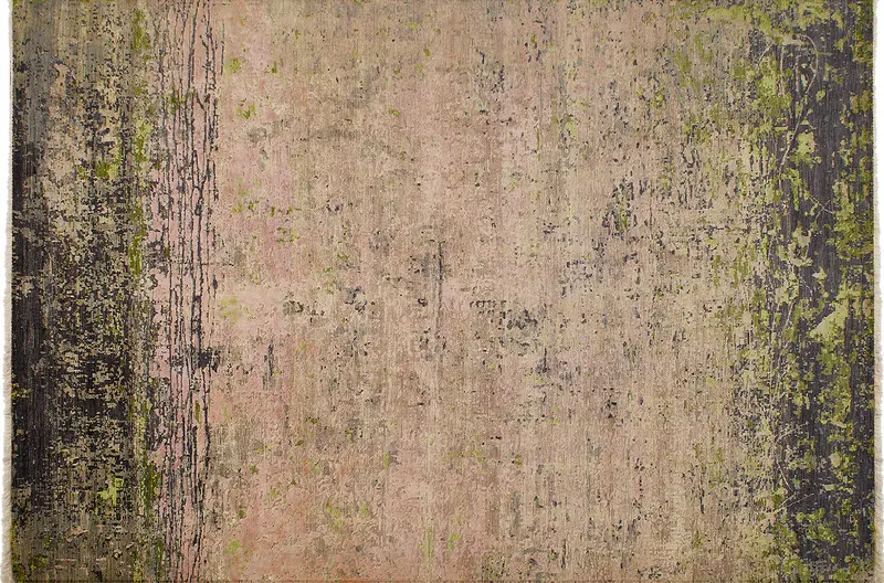 HandsGallery Ковры, созданные вручную ABSTRACTIO 755-IVR-BLK-GRN