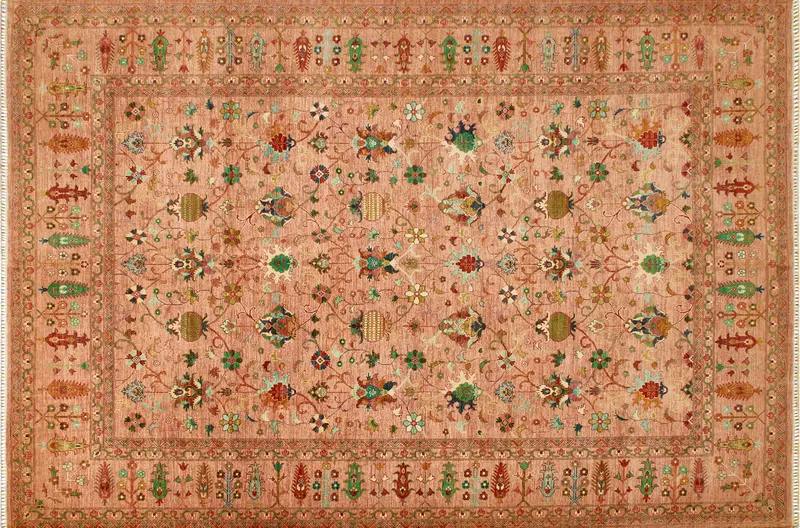 HandsGallery Ковры, созданные вручную TIMELESS 256-PNK-GRN