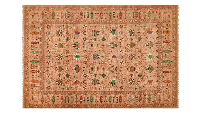 HandsGallery Ковры, созданные вручную TIMELESS 256-PNK-GRN