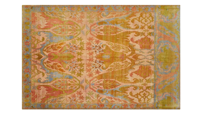 HandsGallery Ковры, созданные вручную HERITAGE AC-228-ORANGE-SKY