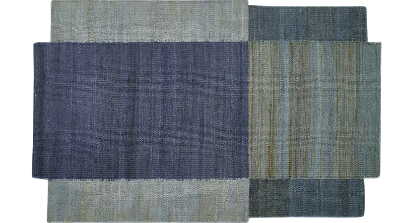 HandsGallery Ковры, созданные вручную DHURRIE Dark Denim/Indigo Blue