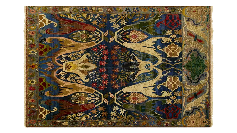 HandsGallery Ковры, созданные вручную HERITAGE AC-228-BLU-BGE