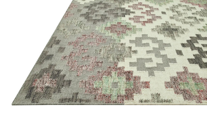 HandsGallery Ковры, созданные вручную DHURRIE LIGHT SMOKE GRAY/SILVER ASH