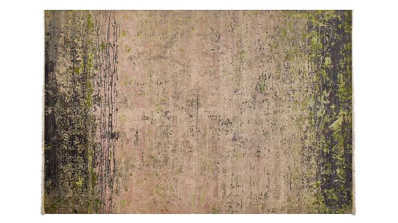 HandsGallery Ковры, созданные вручную ABSTRACTIO 755-IVR-BLK-GRN