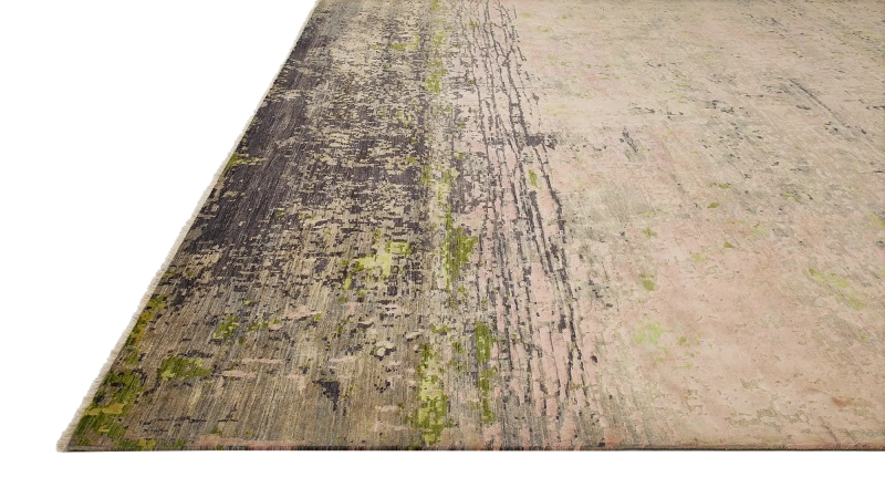 HandsGallery Ковры, созданные вручную ABSTRACTIO 755-IVR-BLK-GRN