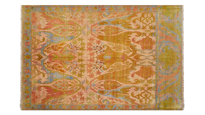 HandsGallery Ковры, созданные вручную HERITAGE AC-228-ORANGE-SKY