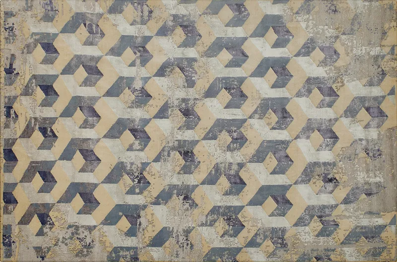 HandsGallery Ковры, созданные вручную GEOMETRIA 130-BLUE