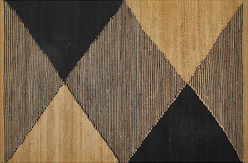 HandsGallery Ковры, созданные вручную DHURRIE Natural/Ebony
