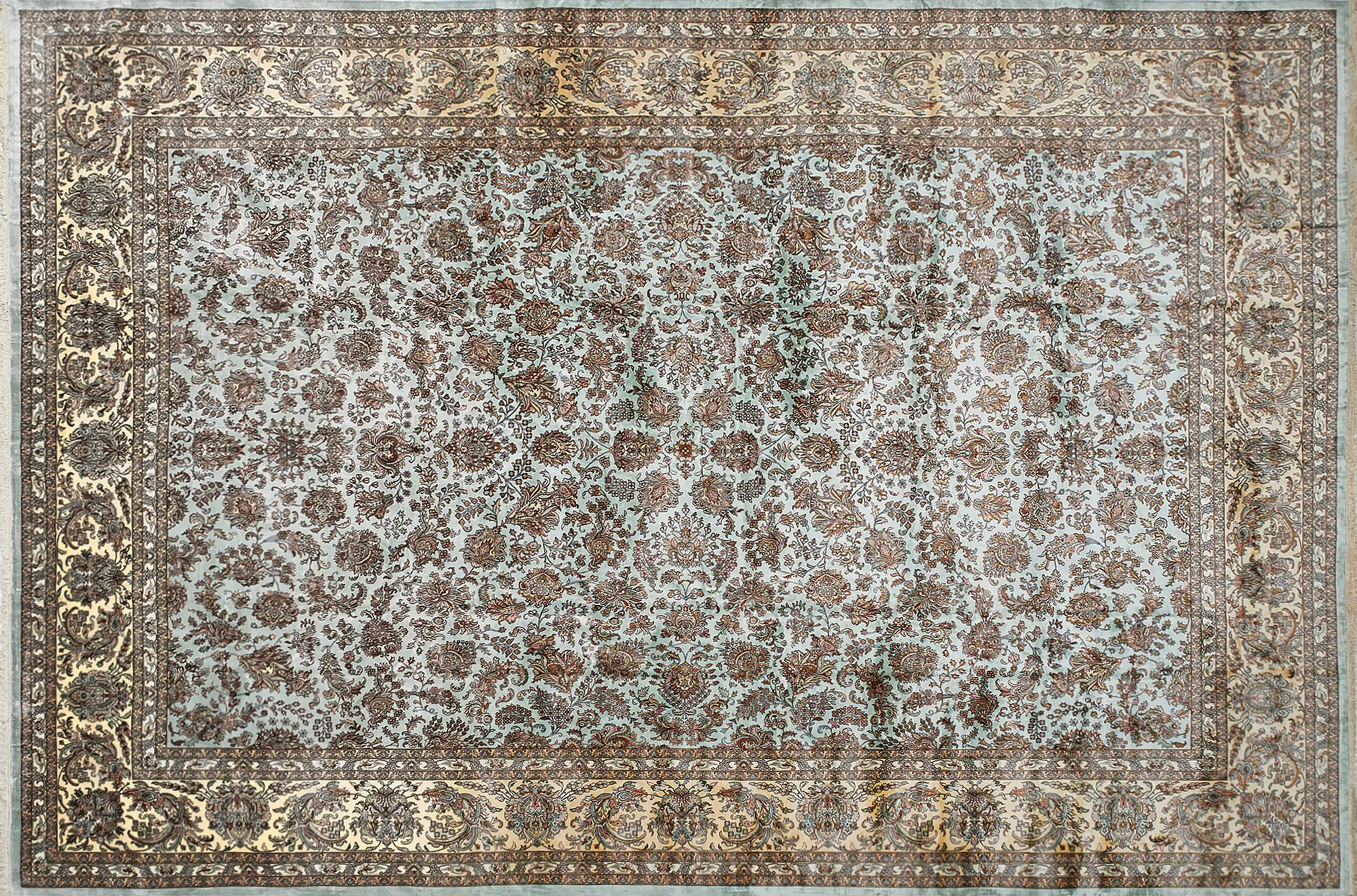 фото ковра TIMELESS Kashmir Silk (Blue-bge) от магазина HandsGallery
