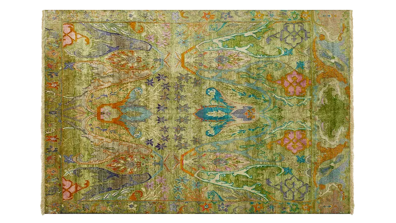 HandsGallery Ковры, созданные вручную HERITAGE AC-228-GRASS-FLOWER