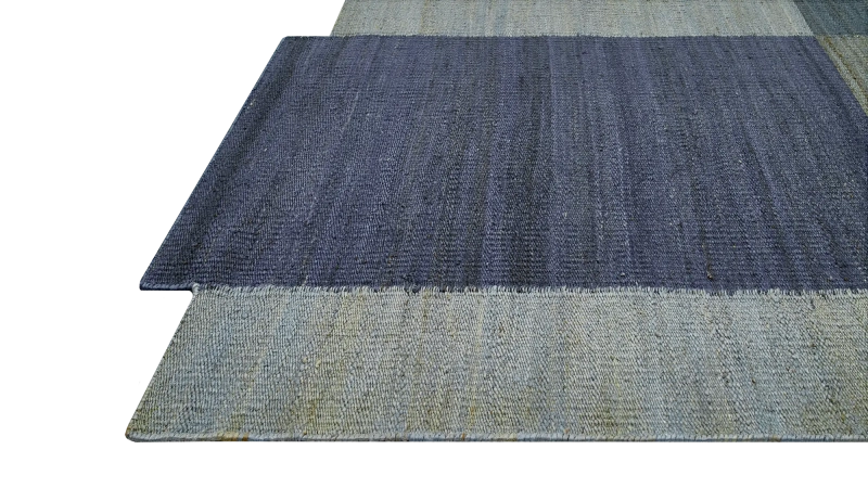 HandsGallery Ковры, созданные вручную DHURRIE DARK DENIM/INDIGO BLUE