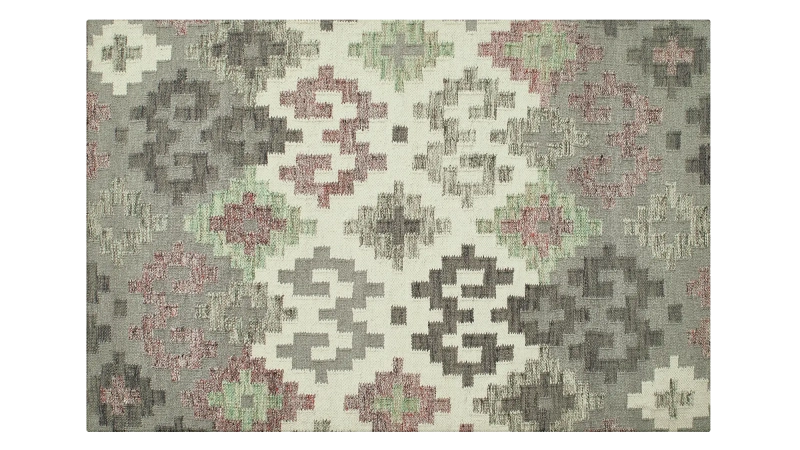 HandsGallery Ковры, созданные вручную DHURRIE LIGHT SMOKE GRAY/SILVER ASH