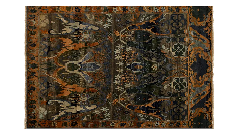 HandsGallery Ковры, созданные вручную HERITAGE AC-228-ORCHER-GRN