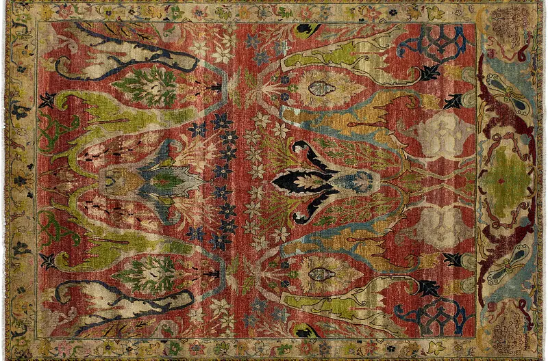 HandsGallery Ковры, созданные вручную HERITAGE AC-228-CRIMSON-LIME