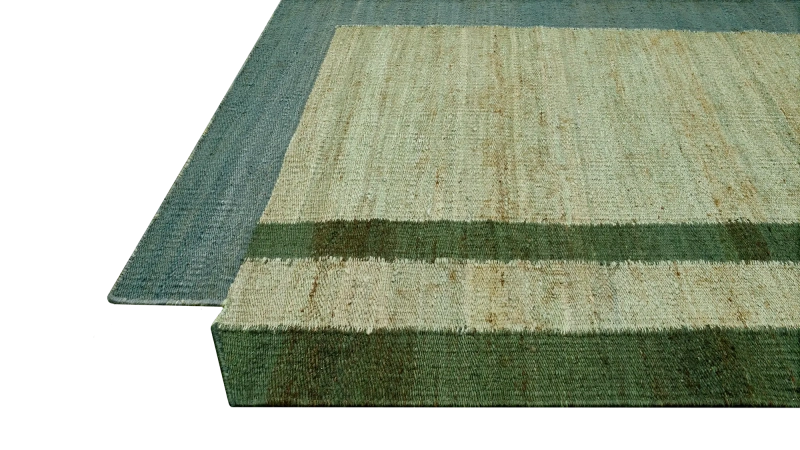 HandsGallery Ковры, созданные вручную DHURRIE LIGHT TURQUOISE/GREEN BLUE SLATE