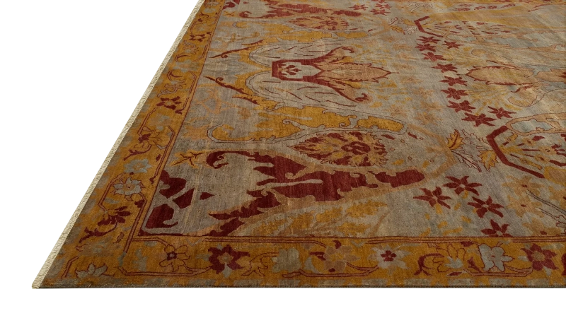 HandsGallery Ковры, созданные вручную HERITAGE AC-228-SLATE-CARMINE