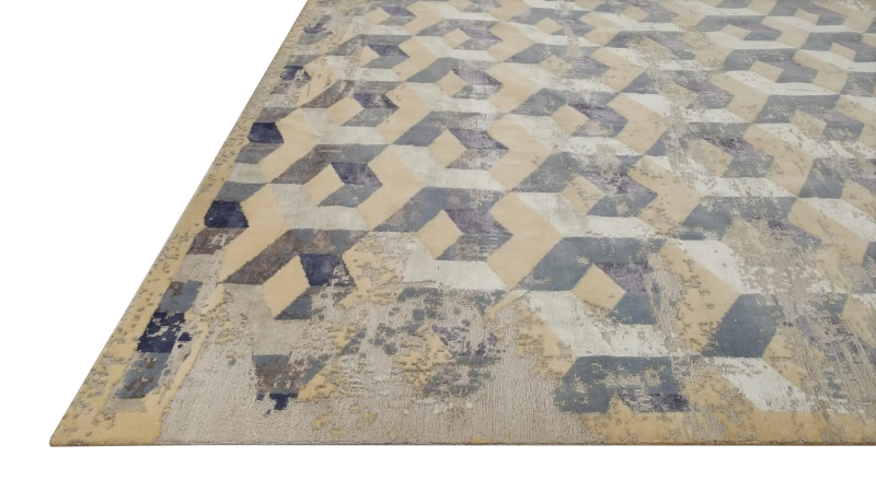 HandsGallery Ковры, созданные вручную GEOMETRIA 130-BLUE