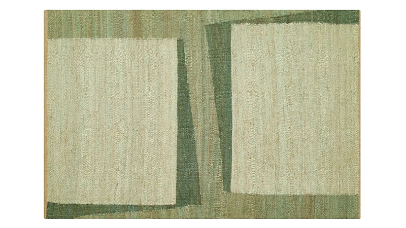 HandsGallery Ковры, созданные вручную DHURRIE LIGHT TURQUOISE/GREEN BLUE SLATE